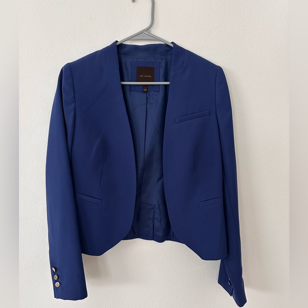 The Limited Women’s Blue Cropped Blazer | Size Small